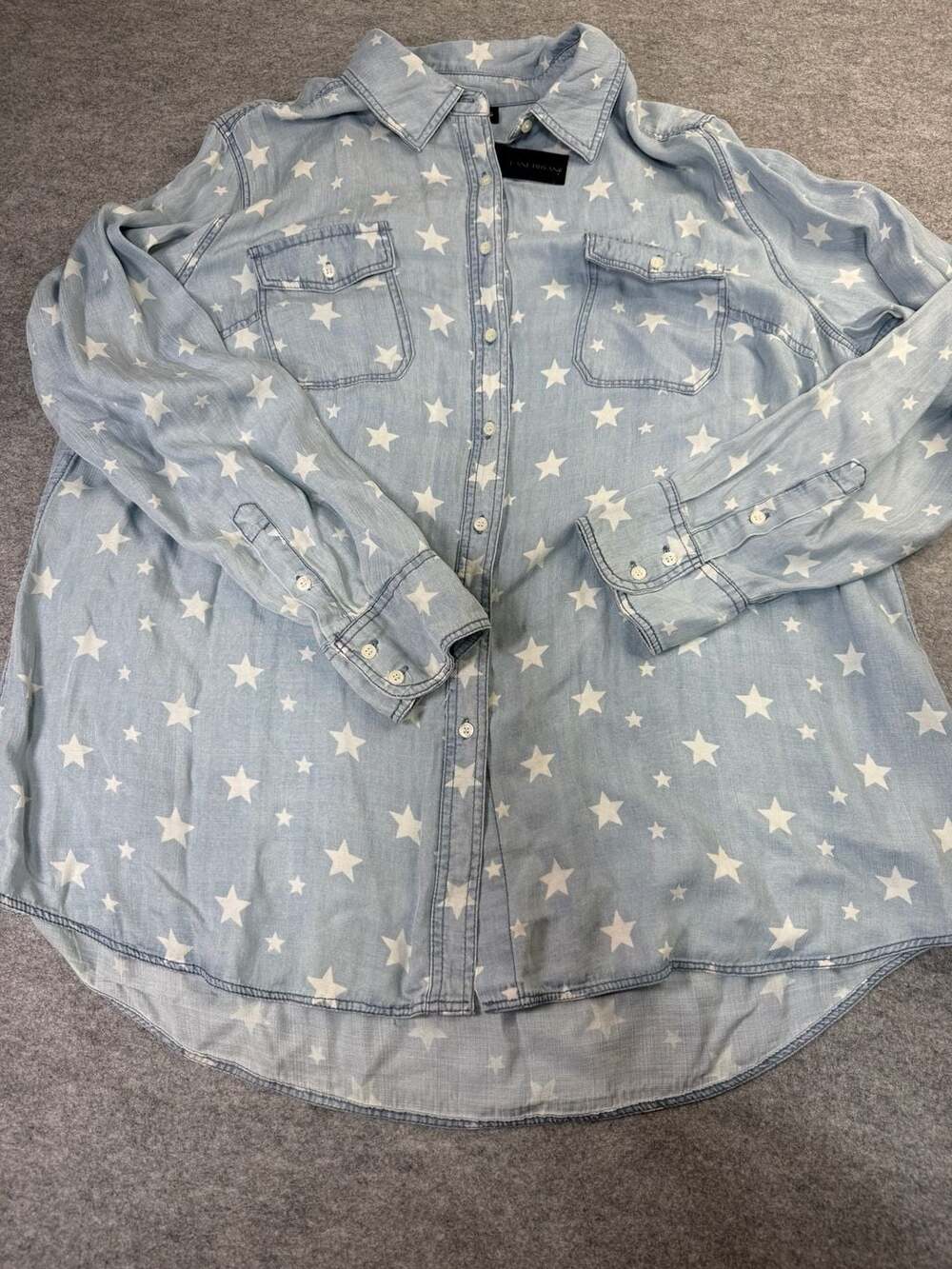 Lane Bryant Star Print Tencel Lyocell Shirt Size 18/20